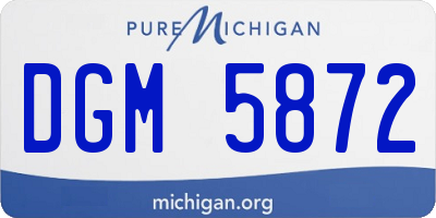 MI license plate DGM5872