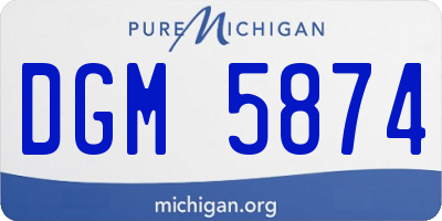 MI license plate DGM5874