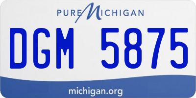 MI license plate DGM5875