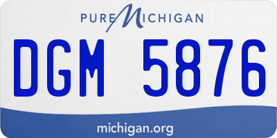 MI license plate DGM5876