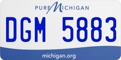 MI license plate DGM5883