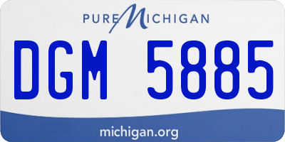 MI license plate DGM5885
