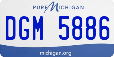 MI license plate DGM5886