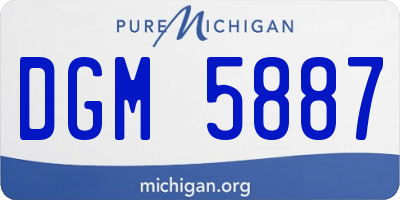MI license plate DGM5887