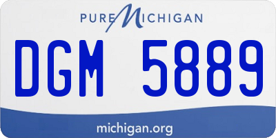 MI license plate DGM5889