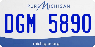 MI license plate DGM5890