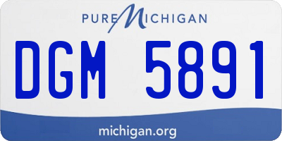 MI license plate DGM5891