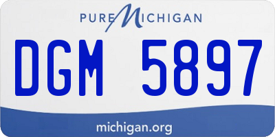 MI license plate DGM5897