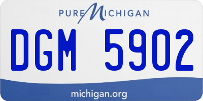 MI license plate DGM5902
