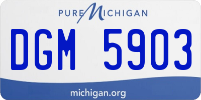 MI license plate DGM5903