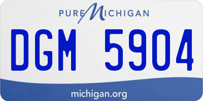 MI license plate DGM5904