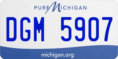 MI license plate DGM5907