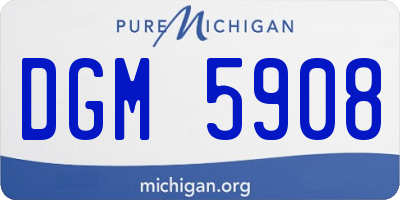 MI license plate DGM5908