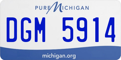 MI license plate DGM5914
