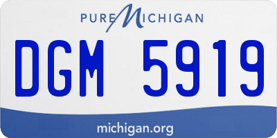 MI license plate DGM5919