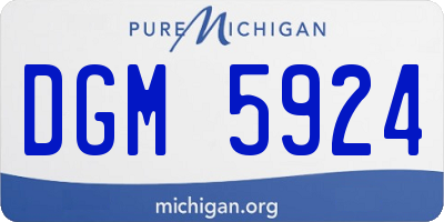 MI license plate DGM5924
