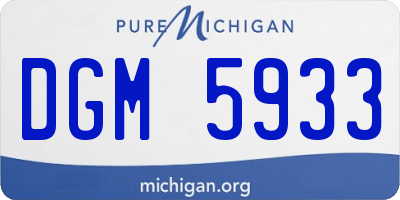 MI license plate DGM5933