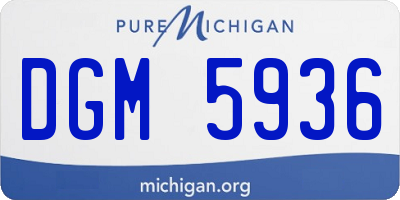 MI license plate DGM5936