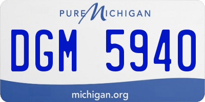 MI license plate DGM5940