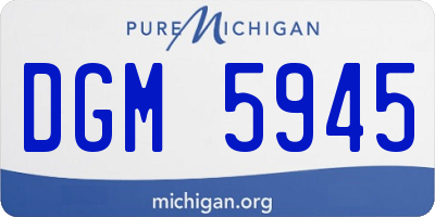 MI license plate DGM5945