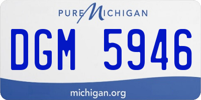 MI license plate DGM5946