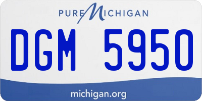 MI license plate DGM5950