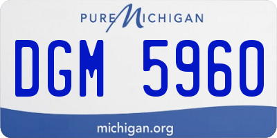 MI license plate DGM5960