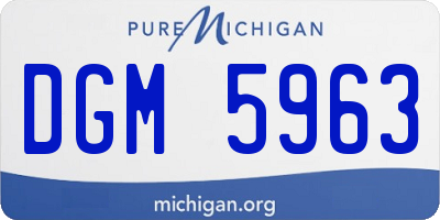 MI license plate DGM5963