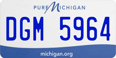 MI license plate DGM5964