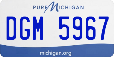 MI license plate DGM5967