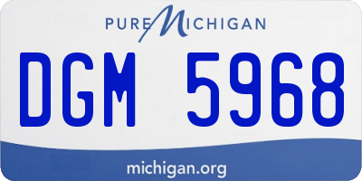 MI license plate DGM5968