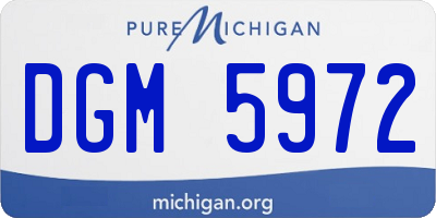 MI license plate DGM5972