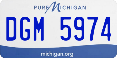 MI license plate DGM5974