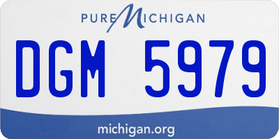 MI license plate DGM5979