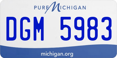 MI license plate DGM5983