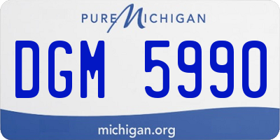 MI license plate DGM5990