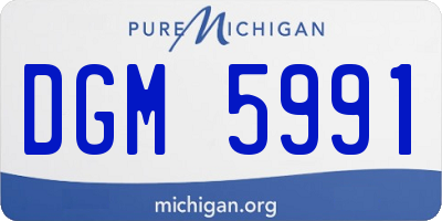 MI license plate DGM5991