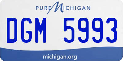 MI license plate DGM5993