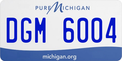 MI license plate DGM6004