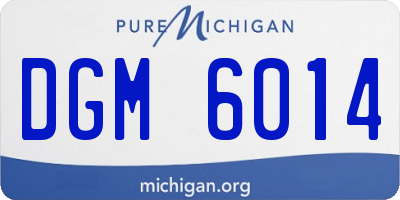 MI license plate DGM6014