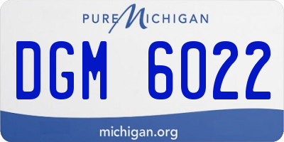 MI license plate DGM6022
