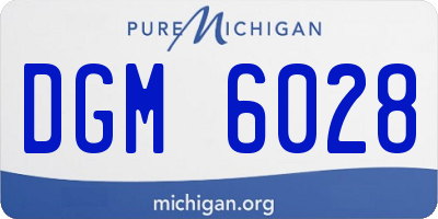 MI license plate DGM6028