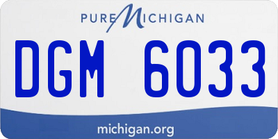 MI license plate DGM6033