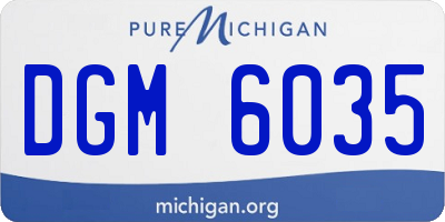 MI license plate DGM6035