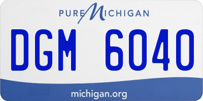MI license plate DGM6040