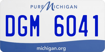 MI license plate DGM6041