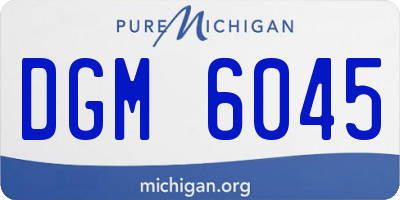 MI license plate DGM6045