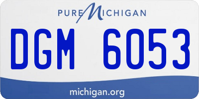 MI license plate DGM6053