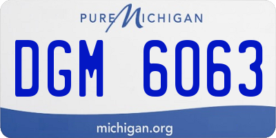MI license plate DGM6063