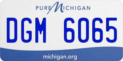 MI license plate DGM6065